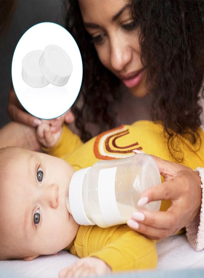 YONHTUTU 6 PCS Travel Bottle Caps Compatible with Lansinoh Bottles, Bottle Lids Replacement with Sealing Ring Compatible with MAM Wide-Mouth Baby Bottles, Leak-Proof and Non-Slip Caps for Pigeon Bottles - Image 4